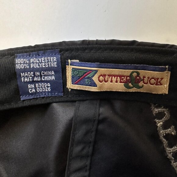 Cutter and Buck Dad Cap Adjustable Strap Back Hat Embroidered Logo Black - Picture 10 of 10